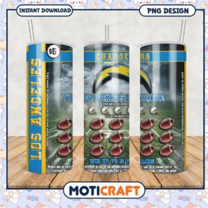 Los Angeles Chargers Tumbler, Win Exciting Prizes Today