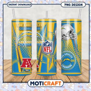 Los Angeles Chargers tumbler set, perfect for NFL fans everywhere