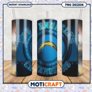 Los Angeles Chargers Tumbler PNG, Stylish and Durable Design