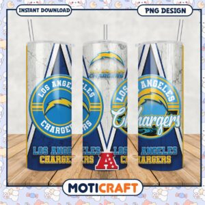 Los Angeles Chargers tumbler for fans, stylish and durable design