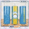 Los Angeles Chargers tumbler design, vibrant blue and yellow theme 1 Los Angeles Chargers tumbler design, vibrant blue and yellow theme