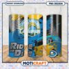 Los Angeles Chargers tumbler design, bold colors and style