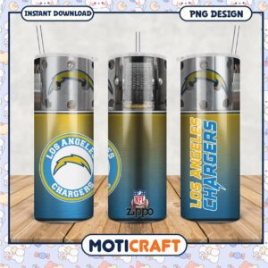 Los Angeles Chargers tumbler design for NFL fans, perfect gift idea