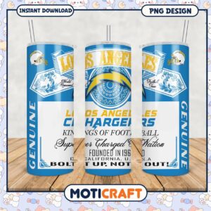 Los Angeles Chargers tumbler design for fans, show your team spirit