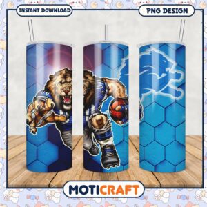 Lion Inspired Tumbler Design for Sports Fans, Perfect for Any Occasion