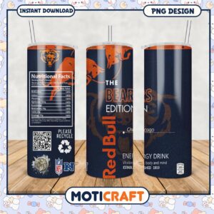 Limited Edition Bears Energy Drink Tumbler, Perfect for Fans