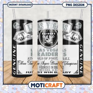 Las Vegas Raiders tumbler, perfect for fans and collectors alike