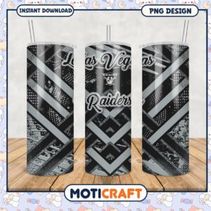 Las Vegas Raiders tumbler with sleek black design, ideal for fans