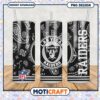 Las Vegas Raiders tumbler with black paisley design, perfect for fans