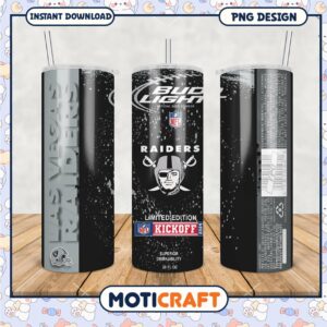 Las Vegas Raiders tumbler drinkware for NFL fans, limited edition design
