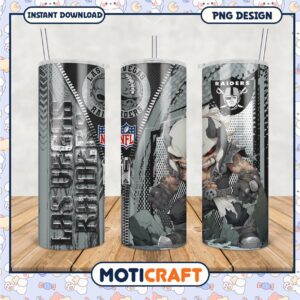 Las Vegas Raiders tumbler design, perfect for every game day