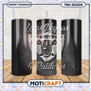 Las Vegas Raiders tumbler design, perfect for fans on the go