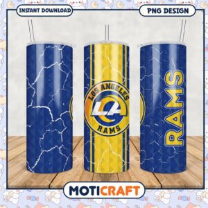 LA Rams Tumbler PNG Design