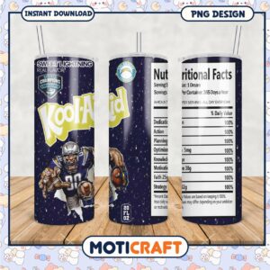 Kool Aid tumbler with sports theme, perfect for hydration on the go