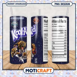 Kool Aid Tumbler Grizzle Berry Design for Fans, Perfect for Every Occasion