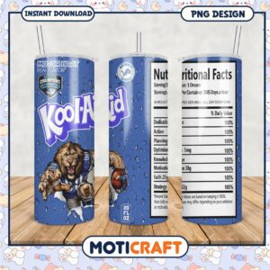 Kool Aid tumbler design featuring bold lion graphic, perfect gift idea