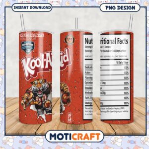 Kool Aid Tiger Tumbler, Unique Design for Fun Drinks Everyday