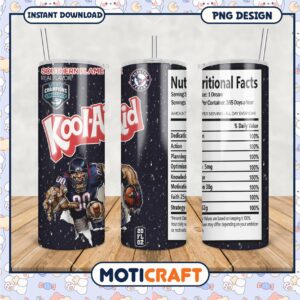 Kool Aid themed tumbler with nutritional facts, perfect for collectors