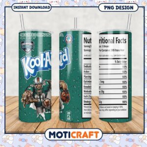 Kool Aid Seaweed Bonanza tumbler design, perfect for hydration lovers
