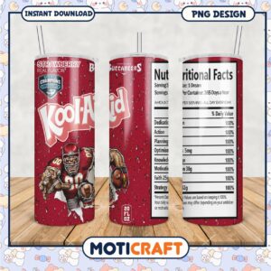 Kool Aid Strawberry Tumbler with Straws, Refreshing Design Perfect for Parties