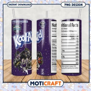 Kool Aid purple tumbler, enjoy refreshing drinks daily with style