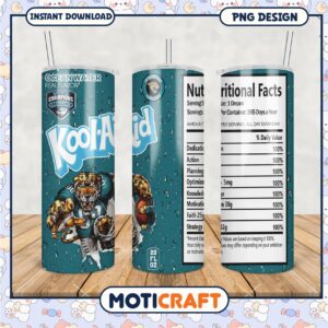 Kool Aid Ocean Water Tumbler Design, Perfect for Sports Fans