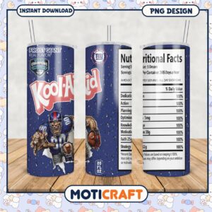 Kool Aid Frost Giant Tumbler Design for Year Round Refreshment, Unique Nutritional Facts and Creative Artwork for Enjoyment