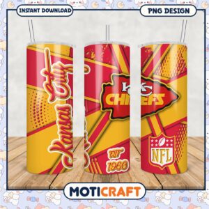 Kansas City Chiefs tumbler, vibrant design for fans and gifts