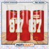 Kansas City Chiefs tumbler with jersey design, perfect for fans