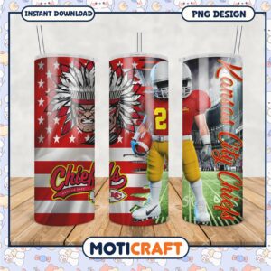 Kansas City Chiefs tumbler set features bold designs, perfect for fans