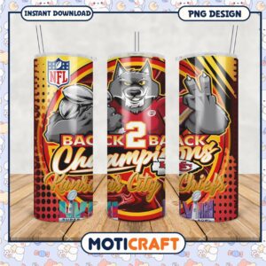Kansas City Chiefs Tumbler PNG, Perfect for Super Bowl Fans