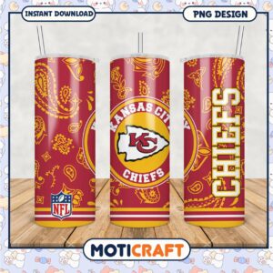 Kansas City Chiefs tumbler PNG design, stylish and durable for fans