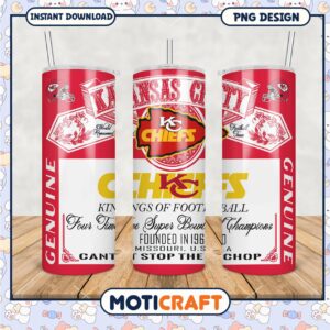 Kansas City Chiefs Tumbler PNG, Celebrate Your Team Spirit Today