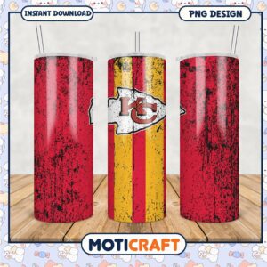 Kansas City Chiefs Tumbler Design, Perfect for Game Days and Fans