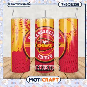 Kansas City Chiefs tumbler design, perfect for game day enthusiasts