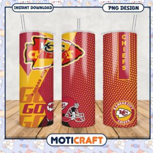 Kansas City Chiefs tumbler design for fans, perfect for hydration on game day