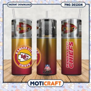 Kansas City Chiefs tumbler cup design, perfect for game day fun