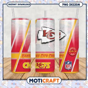 Kansas City Chiefs tumbler cup design for NFL fans, stylish drinkware collection
