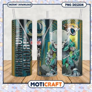 Jacksonville Jaguars Tumblers PNG Design, Perfect for Fans Gifts