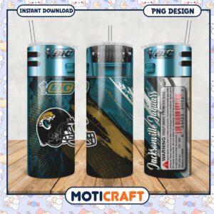 Jacksonville Jaguars tumbler design, vibrant colors and stylish look