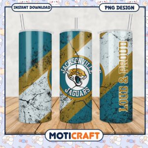 Jacksonville Jaguars Tumbler PNG Design, Perfect for Fans and Collectors