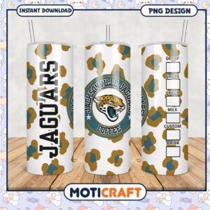 Jacksonville Jaguars tumbler design, perfect for coffee lovers