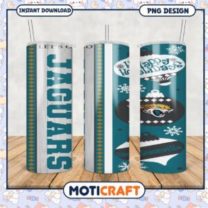 Jacksonville Jaguars tumbler design for holidays, perfect gift idea