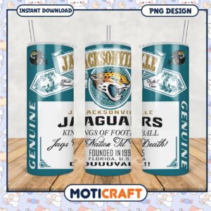 Jacksonville Jaguars tumbler design for football fans, perfect gift idea