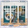 Jacksonville Jaguars tumbler design features a fierce mascot, perfect for fans.