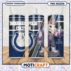 Indianapolis Colts Tumbler PNG Product, Perfect for Fans and Gifting