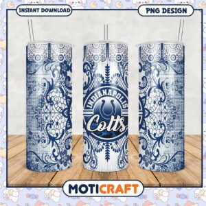 Indianapolis Colts tumbler design, stylish and functional drinkware