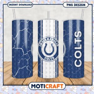 Indianapolis Colts tumbler design, perfect for fans and collectors