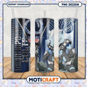 Indianapolis Colts tumbler design with cool graphics, perfect for fans