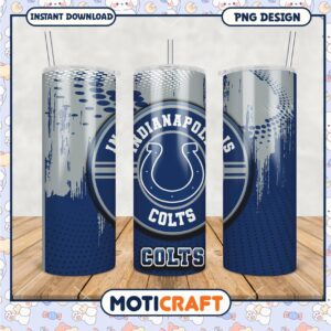 Indianapolis Colts tumbler design for sports fans, stylish and durable